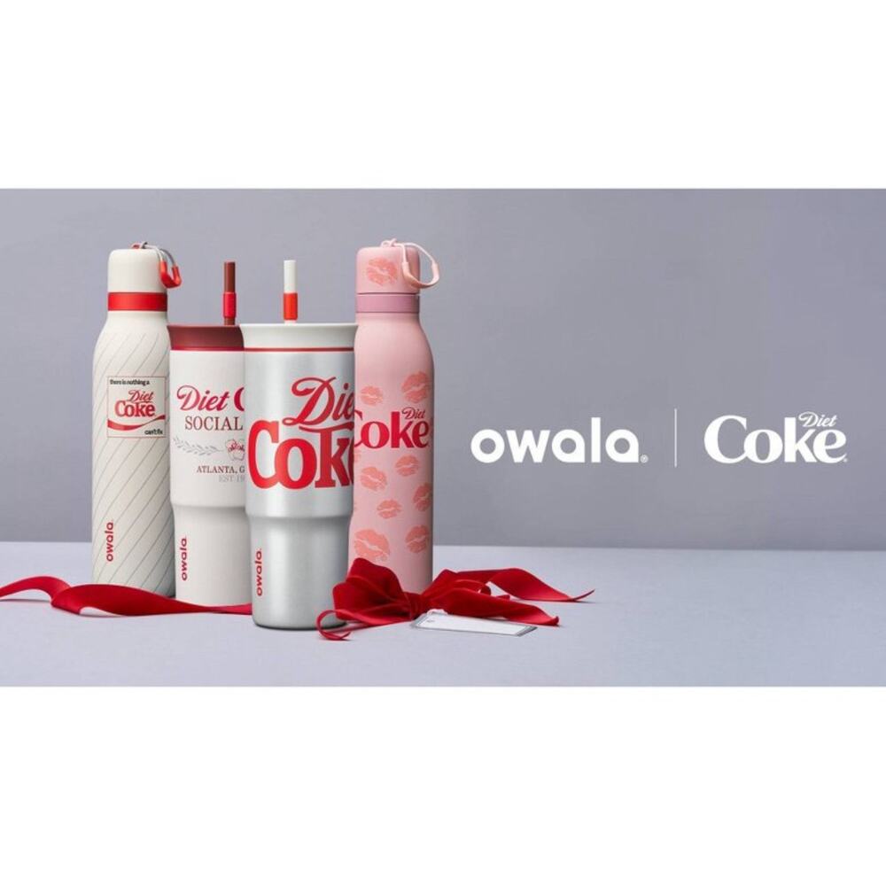 Owala x Diet Coke Exclusive Limited Release 24oz SS Freesip Twist White & Red - Picture 7 of 7